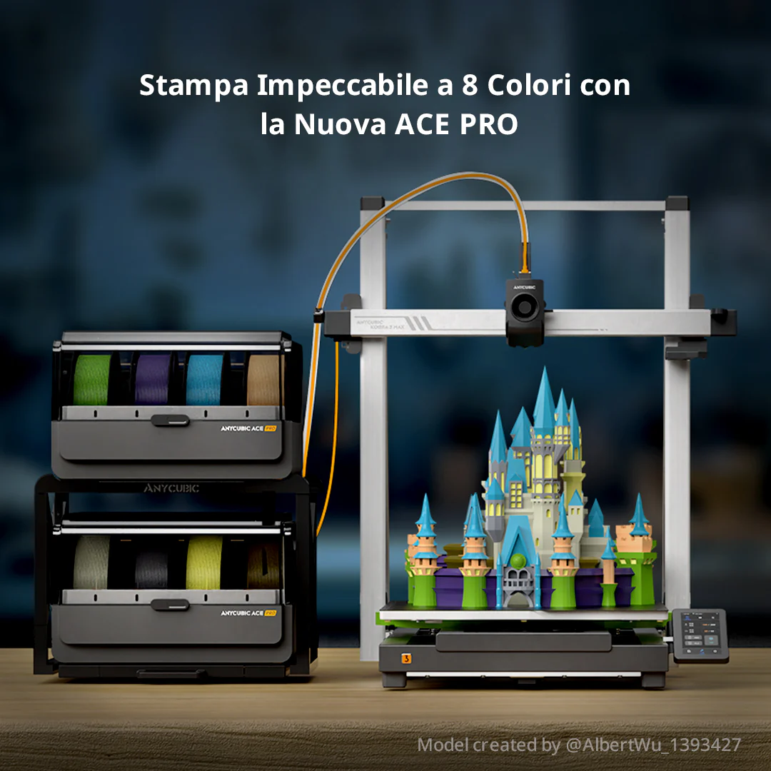 Stampante 3D Anycubic Kobra 3 Max Combo, stampa multicolore ad alta velocità 600 mm/s, ampio volume di stampa 420x420x500 mm - Image 3