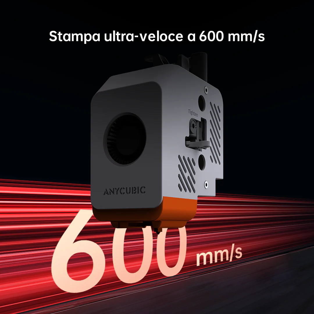 Stampante 3D Anycubic Kobra S1 Combo, 4 straordinari colori multicolore, asciugatura intelligente durante la stampa, fotocamera integrata, velocità elevata di 600 mm/s e estrusore anti-intasamento con hotend a 320℃ - Image 4