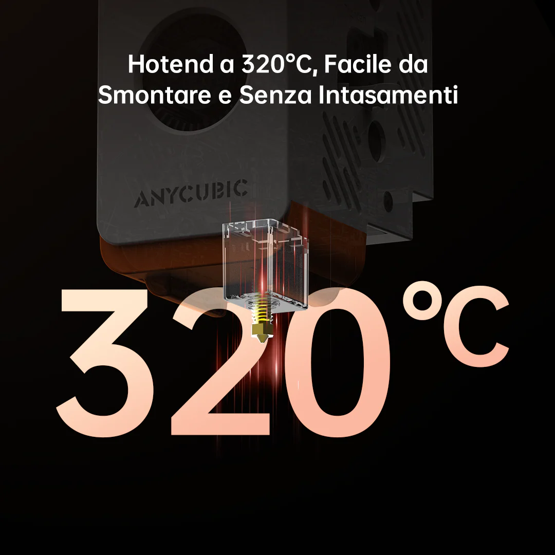 Stampante 3D Anycubic Kobra S1 Combo, 4 straordinari colori multicolore, asciugatura intelligente durante la stampa, fotocamera integrata, velocità elevata di 600 mm/s e estrusore anti-intasamento con hotend a 320℃ - Image 5